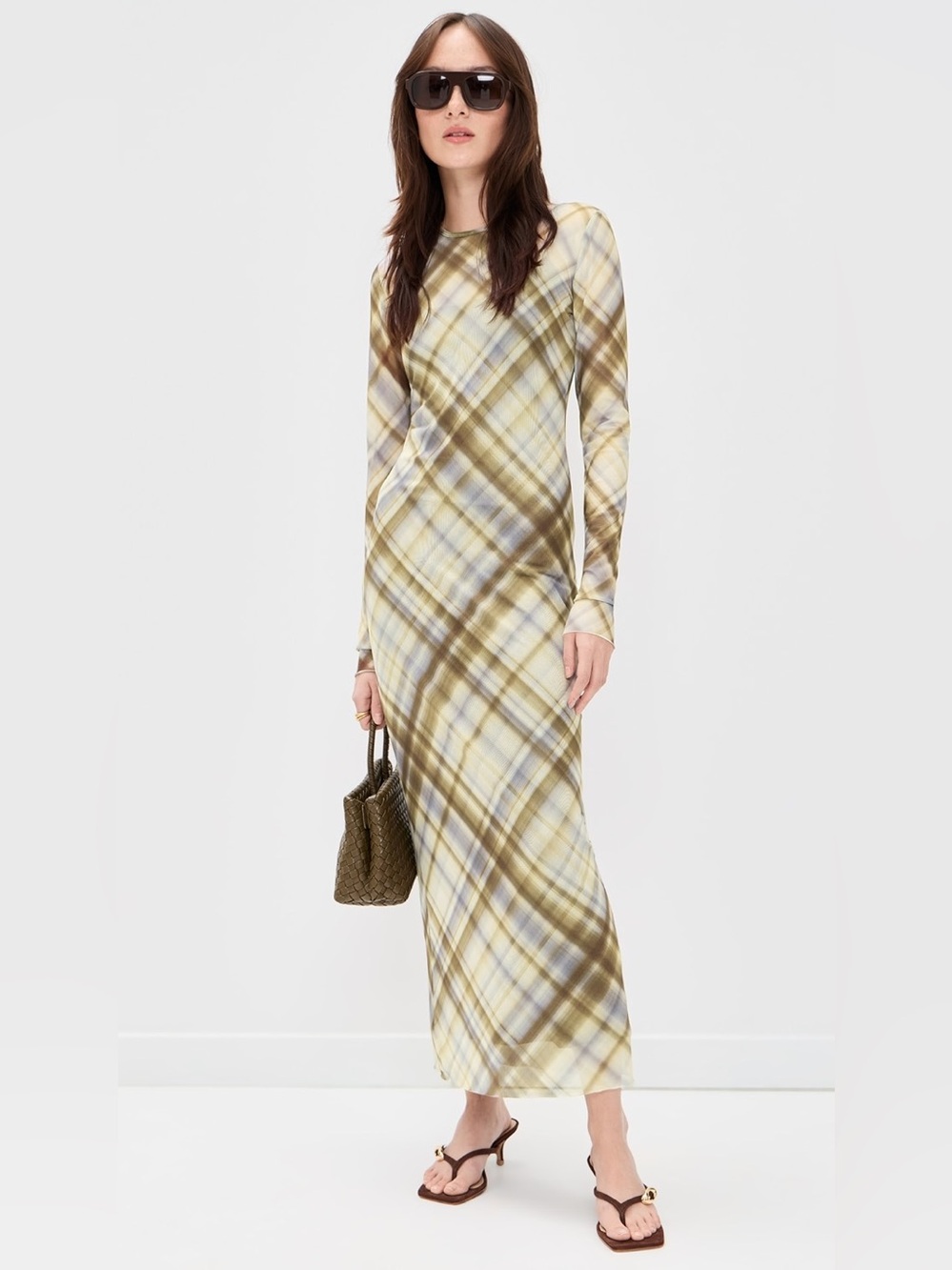 Reformation Rene Mesh Knit Dress